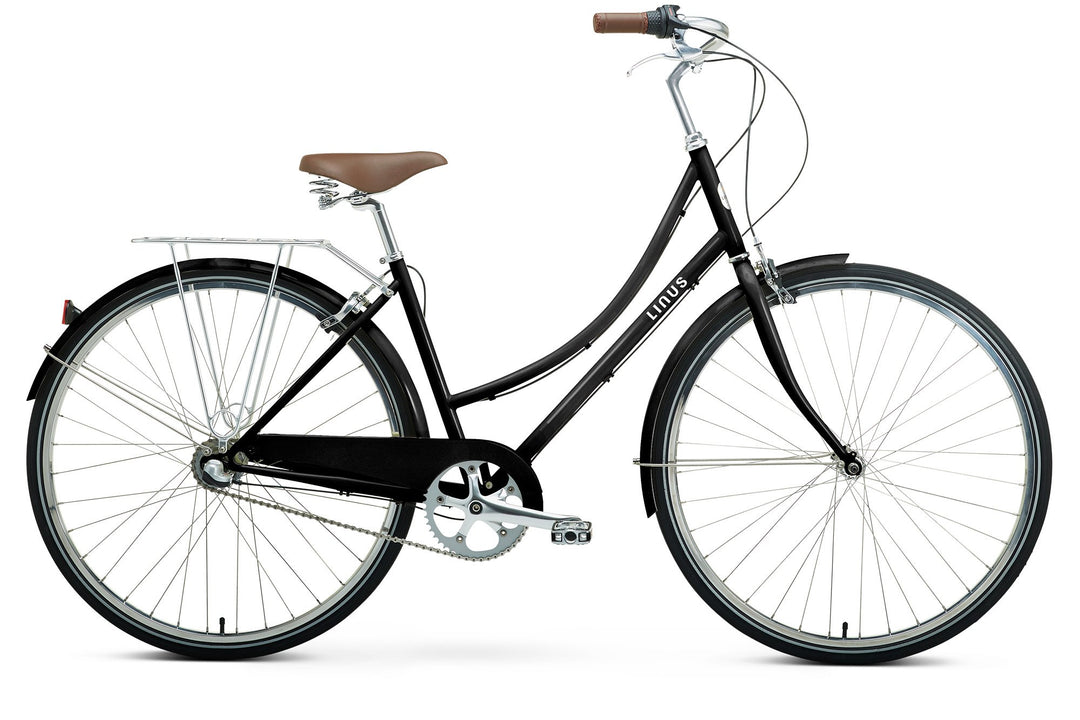 Linus Dutchi 3i City bike Step Through Frame Leather wrapped grips