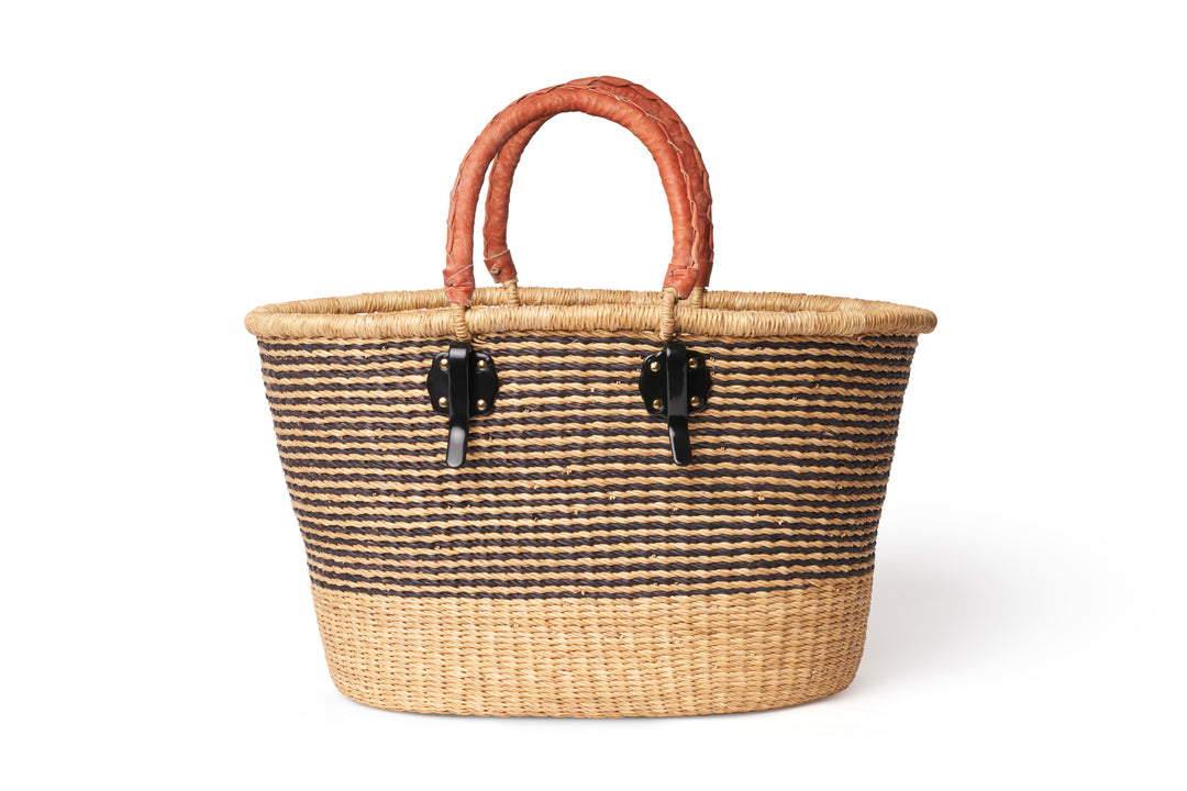 Bolga Rear Bike Basket | Handwoven by Ghanaian Artisans – Linus